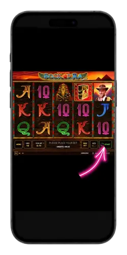 Press the spin button Book of Ra Deluxe demo