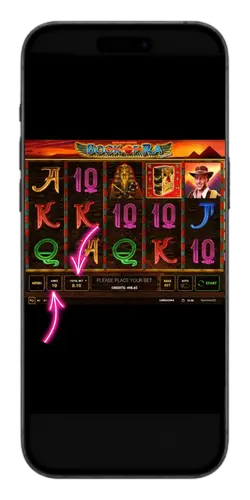Set lines and bet Book of Ra